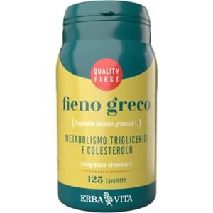 Erba Vita Fieno Greco 125 Tavolette - Integratore Alimentare con Azione Ipoglicemizzante e Rimineralizzante