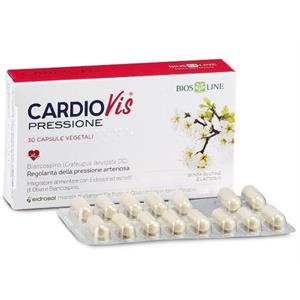 Bios Line CardioVis - Integratore Alimentare per Regolare la Pressione Arteriosa con Eidrosol, Olivo e Biancospino - 30 Capsule Vegetali