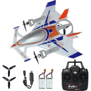 FLYCOLOR QIDI 570 RC Airplane 2.4 Gh 6CH RC Aliante Aereo ad ala fissa 3 modelli di volo Brushless RC elicotteri decollo verticale RC Glider (blu)