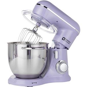 Kitchen in the box Impastatrice Planetaria, 6L Planetaria Professionale 1400W, 10 Velocità con Uncino Impastatore, Mescolatore e Frusta Sbattitrice (Viola)
