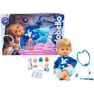 Cicciobello Bua, Bambola Interattiva con Accessori, Giochi Bambini 2 anni, Accessori per la Cura Come Termometro e Stetoscopio, Usa il Ciuccio per Farlo Smettere di Piangere!