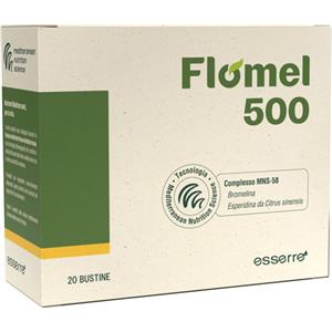 ESSERRE PHARMA FLOMEL 500 20 Bustine - Integratore per la funzione digestiva e il drenaggio dei liquidi corporei