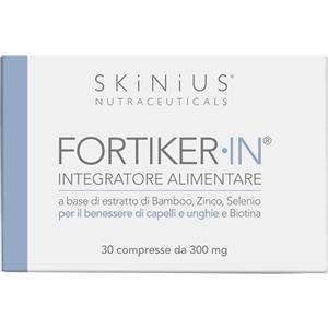 Skinius Fortiker In - Integratore Alimentare per Capelli e Unghie con Estratto di Bamboo, Zinco, Selenio e Biotina - 30 Compresse