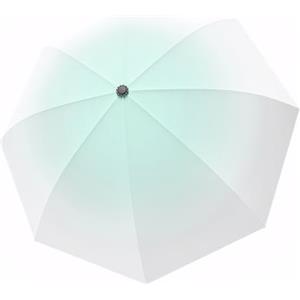 Meichoon Ombrello da viaggio protezione UV UPF 50+ portatile, compatto, 8 costole, leggero, impermeabile antivento, design elegante sfumato per donne, escursioni zaino