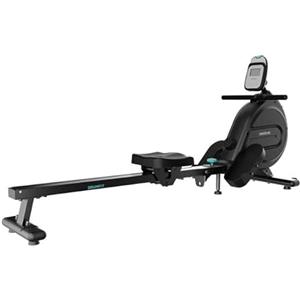 Cecotec Vogatore Pieghevole con Resistenza Magnetica da Casa Drumfit Rower 9000 Regatta. 8 Livelli di Intensità, Volano da 9 kg, display LCD, Poggiapiedi con Cinghie Regolabili e Ruote