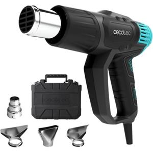 Cecotec Pistola Termica Hell Gun 7500 Full Equip. 2000W, Riscaldamento Ultrarrapido, 4 Ugelli, Mani Libere, Temperatura Regolabile 50-600 ºC, 2 Livelli di Potenza dell'Aria, Valigetta