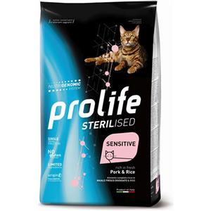 PROLIFE Gatto Sterilizzato Maiale e Riso 1,5KG Prezzo x 2 unità