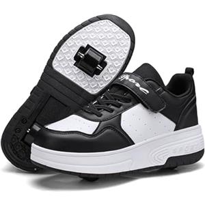 ENEN Scarpe con Rotelle Bambina Bambino, Scarpe da Ginnastica a 2 Ruote per Ragazzi e Ragazze, Kids Skate Roller Shoes per Esterni, Staccabile Pattini a Rotelle