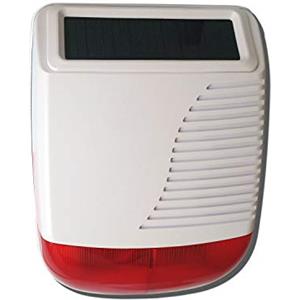 DynaSunHome Sirena Solare per Esterno DynaSun Home DSSS01 Tecnologia Wireless 433 Mhz Autoalimentata per Allarme Antifurto Casa con Pannello Fotovoltaico