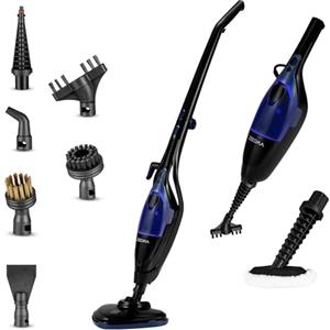 ZEEGMA Vaporetto Pulitore PUUR PRIME Control 13 in 1 Set Tappeti Pavimenti Piastrelle Fughe Finestre Tessuti, Pulizia senza Detersivi, Pieghevole, 1500 W, 400 ml