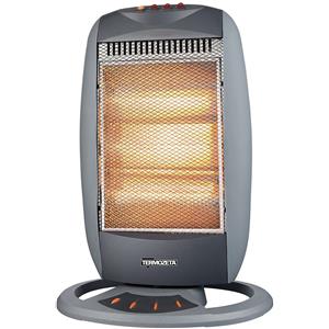 TERMOZETA Stufa Alogena Termozeta TZR03 1200W Oscillante - Risparmio Energetico 3 Livelli di Calore, Sicura e Silenziosa