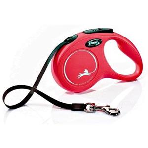 FLEXI GUINZAGLIO FLEXI NEW CLASSIC TG S CON FETTUCCIA 5 MT ROSSO