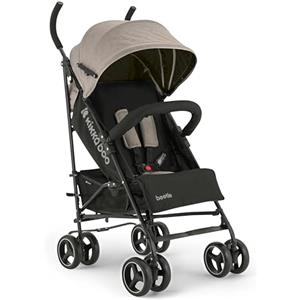 Kikka Boo Passeggino KikkaBoo BEETLE, Passeggino da viaggio fino a 22 kg, Pieghevole, Leggero, Compatto, Beige
