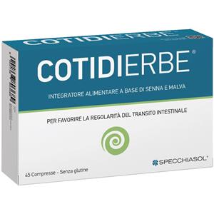Specchiasol Cotidierbe - Integratore per la Regolarità Intestinale con Senna, Cannella e Malva, 45 Compresse
