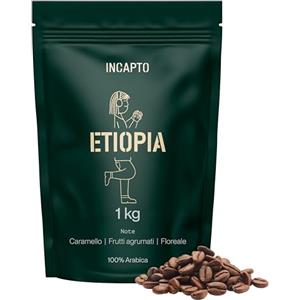 Incapto Caffè in Grani di Specialità 1kg | Origine Etiopia | 100% Arabica | Specialty Coffee 86.5 punti SCA | Tostatura Naturale e Artigianale | Finca Limu, Moplaco