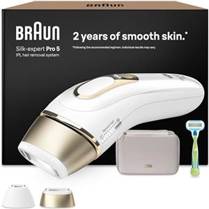 Braun Silk·expert Pro 5 Epilatore Luce Pulsata, Depilatore Corpo Donna, Alternativa al Laser Peli, Con Custodia, Rasoio Donna Venus, 2 Testine, Luce Pulsata Braun, Idea Regalo, PL5152
