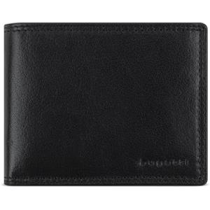 bugatti Savona Portafoglio in pelle di bufalo conciata al vegetale, RFID, formato orizzontale, da uomo - Nero