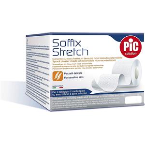 PIKDARE Soffix Stretch Cerotto Estensibile 5x1000 cm per Medicazioni su Pelli Delicate