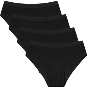 AYBUY Girls Menstrual Period Pants, 4 Pezzi Mutande Mestruali Assorbenti, Mutandine Speciali a Prova di Perdite, Lavabile Riutilizzabile, 12-14 anni