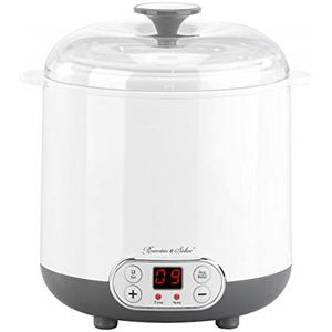 Rosenstein & Söhne Yogurtiere - Macchina per: Yogurtiera per yogurt greco, yogurt naturale e molto altro., Tempo e temperatura regolabili, 2 contenitori con volume di 1,5 e 1,35 litri (Creatore di)