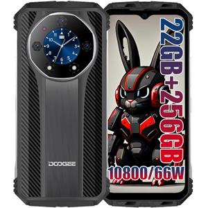 DOOGEE S110 4G Rugged Smartphone, 10800mAh /66W, Helio G99 Octa Core 22GB + 256GB, 6.58'' FHD+, 50MP Triple AI Fotocamera (24MP Visione Notturna)+ 16MP + 32MP, Android 13 Cellulari, NFC Argento