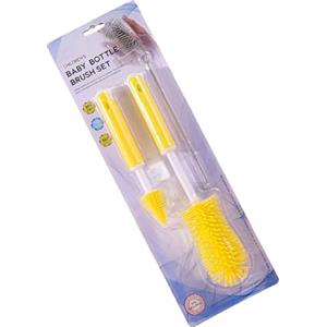 Sbshiouu Set di spazzole per biberon in morbido silicone per pulire i capezzoli staccabili per biberon a collo stretto tiralatte Set di spazzole per biberon