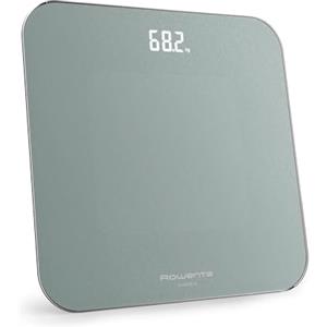 Rowenta Classic 2.0, Bilancia con Schermo Invisibile LED Facile da Leggere, Capacità 180kg, Design Moderno e Funzioni Intelligenti, AutoAccensione e Spegnimento Automatico, Colore Eucalipto, BS1903V0
