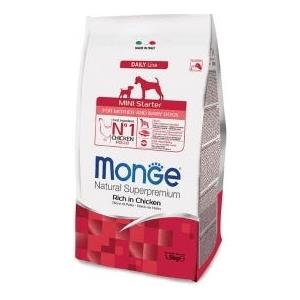 Monge Mini Ricco Di Pollo Cibo Secco Per Cani Cuccioli Di Taglia Piccola Svezzamento Sacco 1,5Kg