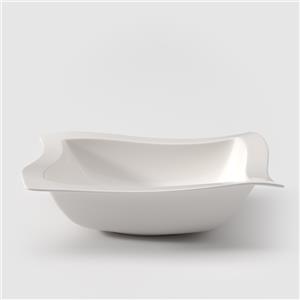 Villeroy & Boch NewWave Ciotola Insalatiera 33x33cm Bianco in Porcellana Premium con Design Angolare