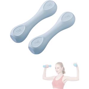 MAGIC SELECT Set di 2 Manubri in Neoprene da 1 kg, Pesi da Nalestra Leggeri, Manubri Antiscivolo, Ideali per Allenamento di Forza E Palestra in Casa, Manubri Fitness Ergonomici. Colore Blu.