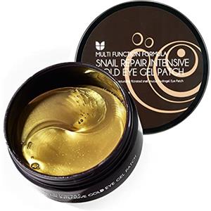 MIZON [Mizon] Maschere Occhi con Oro 24K ed Estratto di bava di Lumaca (30 paia) Cerotti al collagene per occhiaie. Maschere Idrogel per Occhi, Anti Rughe, idratanti (Snail Repair Gold Eye Gel Patch)