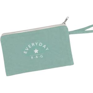 BLUECHOLON Beauty case diario multiuso, 25 x 0,5 x 15 cm, organizer per cosmetici, fatture, ideale per viaggi, casa, auto, verde acqua, Classico