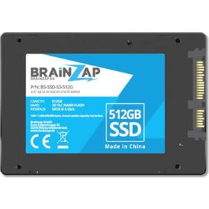 BRAINZAP 512 GB SATA III 2.5 pollici SSD 6 Gbps - 550 MB/s lettura 500 MB/s scrittura Solid State Drive