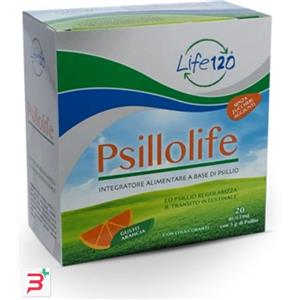 LIFE 120 Psillolife - Integratore Alimentare con Psillio in 20 Bustine per la Regolarità Intestinale