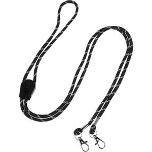 SOPOTUTU Cordino Regolabile per Guanti da Sci con Clip in Metallo, Cinghia Anti-smarrimento Nera da 150 Cm, Imbracatura di Sicurezza per Sport Invernali, Adatta per Sci e Snowboard,