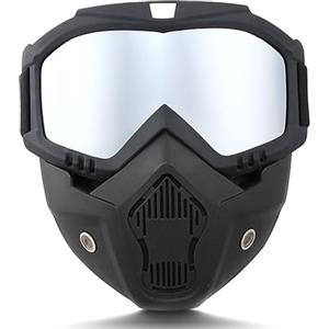 ESYFOR Occhiali Moto, Motociclo Occhiali Regolabile Antiscivolo Occhiali da Equitazione Antivento Maschera da Motocross per Sci, Snowboard, Moto, Ciclismo, Arrampicata, Equitazione