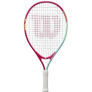 Wilson Racchetta Da Tennis Intrigue Jr 21, Telaio Leggero Per Maneggevolezza, Offre Un Gioco Stabile e Colpi Potenti, Corde Delicate Sul Braccio, Colore: Rosso/Verde Acqua, Misura: 21