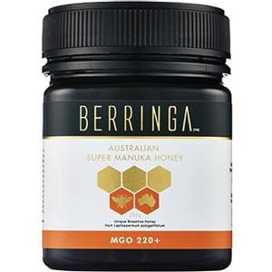Berringa Miele di Manuka Super Manuka MGO 220 250 g - Proprietà Antibatteriche e Supporto per Reflusso Gastrico