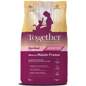 Together Crocchette per Gatti Adulti Sterilizzati con Maiale Fresco e Riso - 1,5 Kg