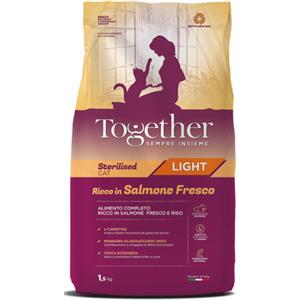 Prolife Together Croccantini per Gatti Light Sterilizzati con Salmone Fresco e Riso - 1,5 kg