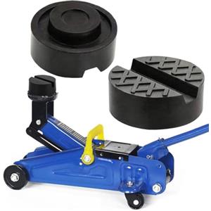 YUVKIN 2 Pezzi Tampone in Gomma Universale, Adattatore per Sollevatore e Cavalletto, Compatibile con Cric Idraulico, Sollevatore Auto, Scanalatura per Cric Sollevatore Martinetto (6.5 * 6.5 * 3.3 cm)