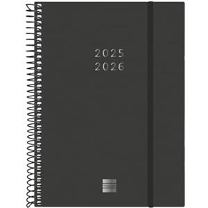 finocam Agenda Spirale 18 Mesi 2025 2026 Settimana Layout Orizzontale Luglio 2025 Dicembre 2026 (18 mesi) Nero Internazionale