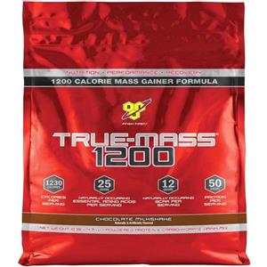 BSN True Mass 1200 - Mass Gainer in Polvere con Proteine Whey Isolate e Carboidrati, Gusto Gelato alla Vaniglia, 15 Porzioni, 4.8 kg