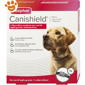 Beaphar Canishield Collare Antiparassitario Grande 65 cm - Protezione contro Pulci, Zecche e Flebotomi