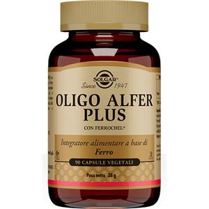 Solgar Oligo Alfer Plus - Integratore di Ferro Chelato in 90 Capsule Vegetali per Energia e Benessere Emotivo
