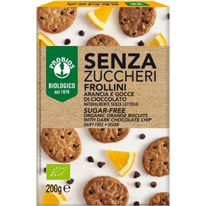 Probios Frollino Arancia Gocce di Cioccolato Senza Zuccheri 200 g