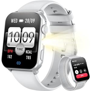 Blackview Smartwatch Uomo Donna, Effettua e Rispondi alle Chiamate,1,91'' Orologio Intelligente 100+ Modalità Sportive/Sonno/Cardiofrequenzimetro/SpO2/ Torcia per Android IOS