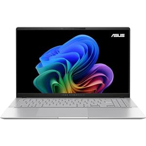 ASUS Vivobook S15 OLED S5507QA#B08H1JVYTV, Copilot+ PC in alluminio 15.6 Glossy, Processore Snapdragon® X Elite, RAM 16GB, 1TB SSD PCIE, Qualcomm® Adreno™ GPU, WIN 11 HOME, Argento