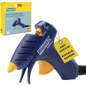 Rapid EG Point Pistola per Colla a Caldo Senza Fili per Fai da Te, con Ugello di Precisione, Stick di Colla da 7mm, Riscaldamento Rapido in 5 Minuti, Supporto Integrato (5001702)