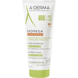 A-Derma Exomega Control Crema Emolliente 200 ml - Lenitiva e Idratante per Pelli Secche e Sensibili